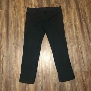 Piazza Sempione Audrey Pants Women's 46 Black Cropped High Rise Made in Italy